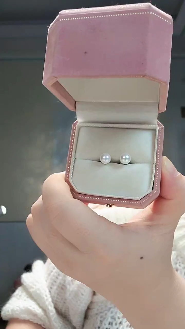 【闪购商品】淡水珍珠耳饰银S925镶嵌空姐耳钉