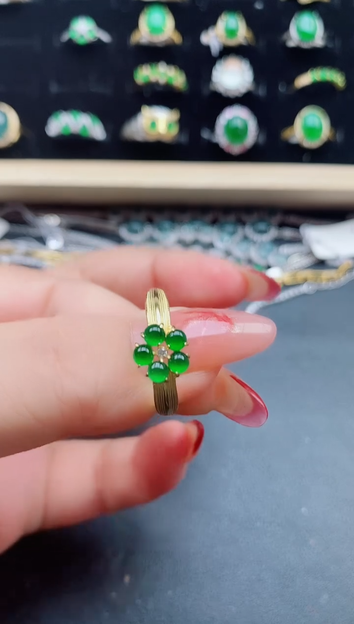 【闪购商品】翡翠戒指银S925镶嵌21321312