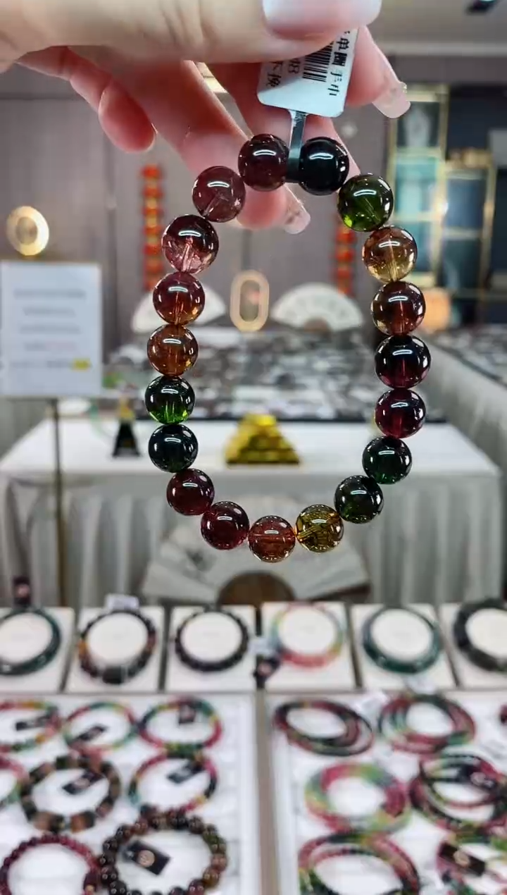 【闪购商品】碧玺单圈手串10mm+未镶嵌（多样性发一条）hon