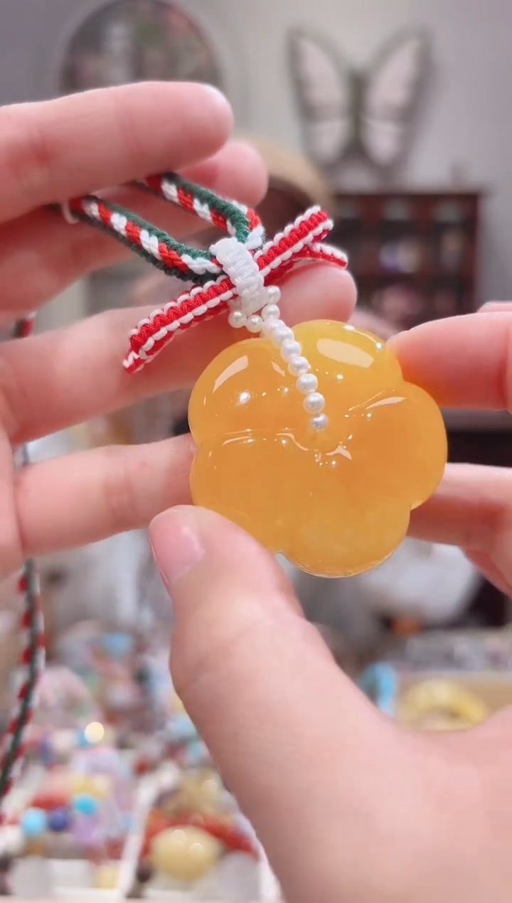 【闪购商品】蜜蜡颈饰未镶嵌特级大白花蜡41+19.6