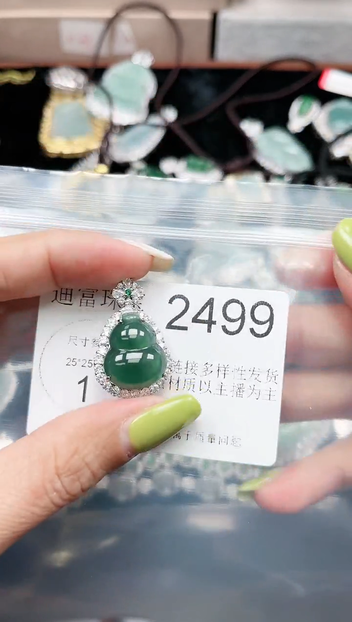 【闪购商品】翡翠颈饰未镶嵌赠皮绳2499