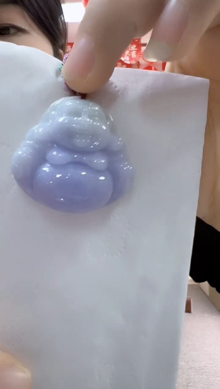 翡翠未镶嵌颈饰孤品佛公宽35高33厚13