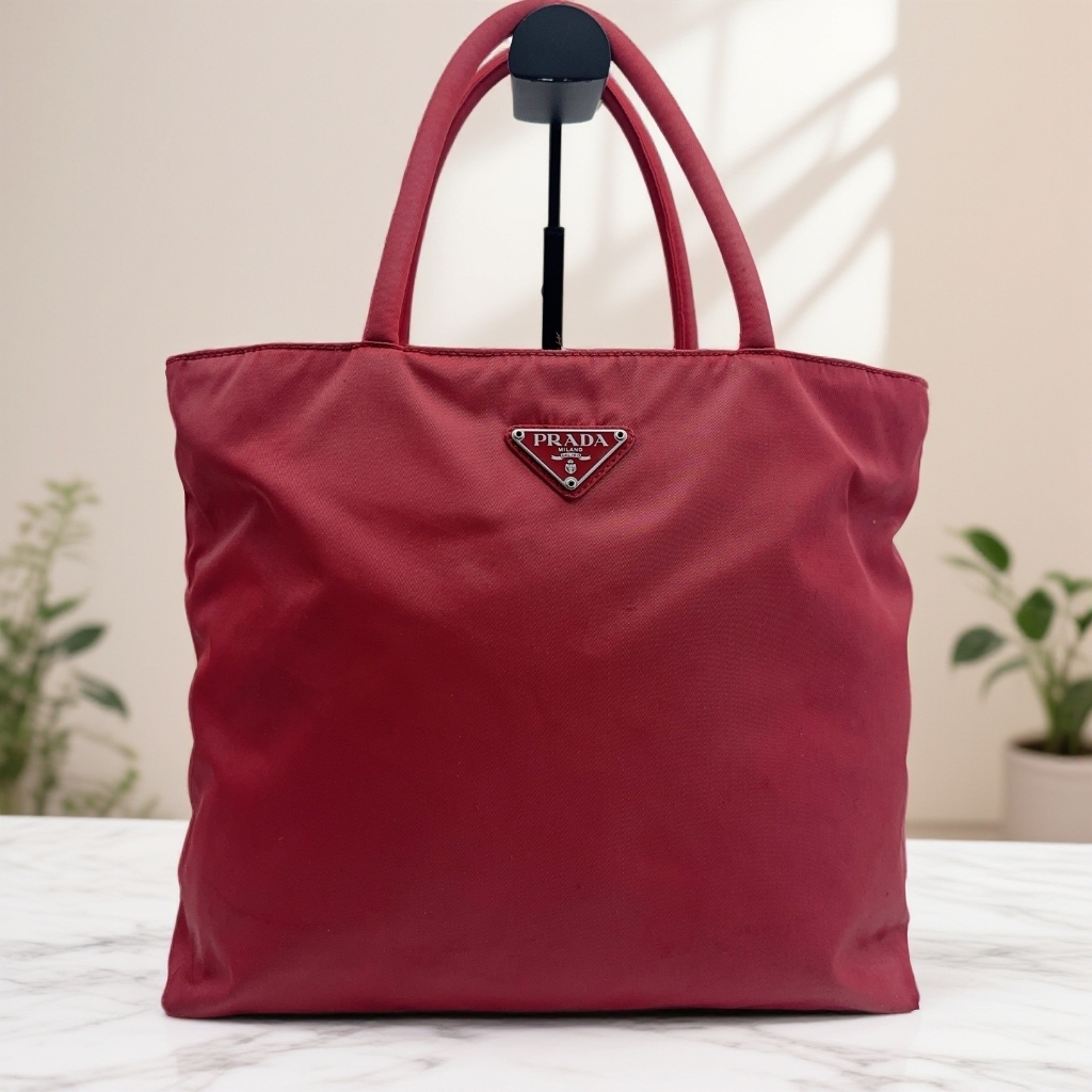 95新 Prada/普拉达 红色手提包 1653 0402