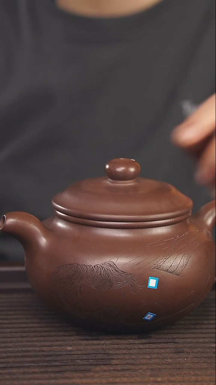 【闪购商品】紫砂茶壶300cc深井老紫泥顾氏手工紫砂