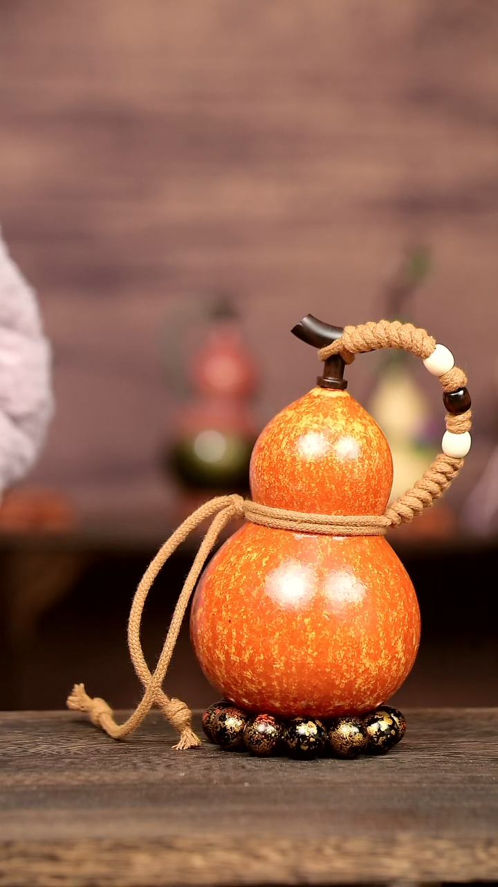 484号中药煮色  500ml左右 大漆葫芦水壶/酒壶 一物一拍