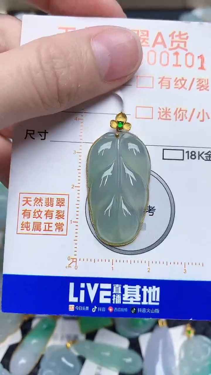 【闪购商品】翡翠颈饰18K金镶嵌8646564564