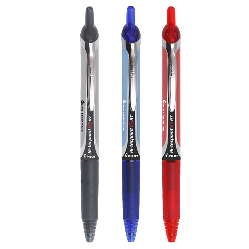 PILOT百乐笔按动V5中性笔BXRT开拓王学生刷题考试黑笔V5RT笔芯0.5