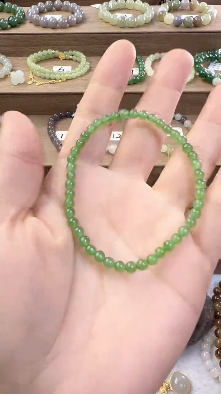 【闪购商品】和田玉手串未镶嵌4m碧玉手串