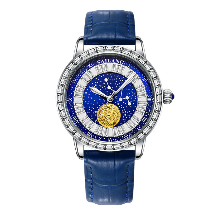 男士高档手表时尚简约夜光奢华高端皮带腕表