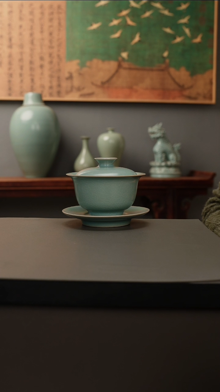 【闪购商品】杯仿古釉原矿 元宝三才