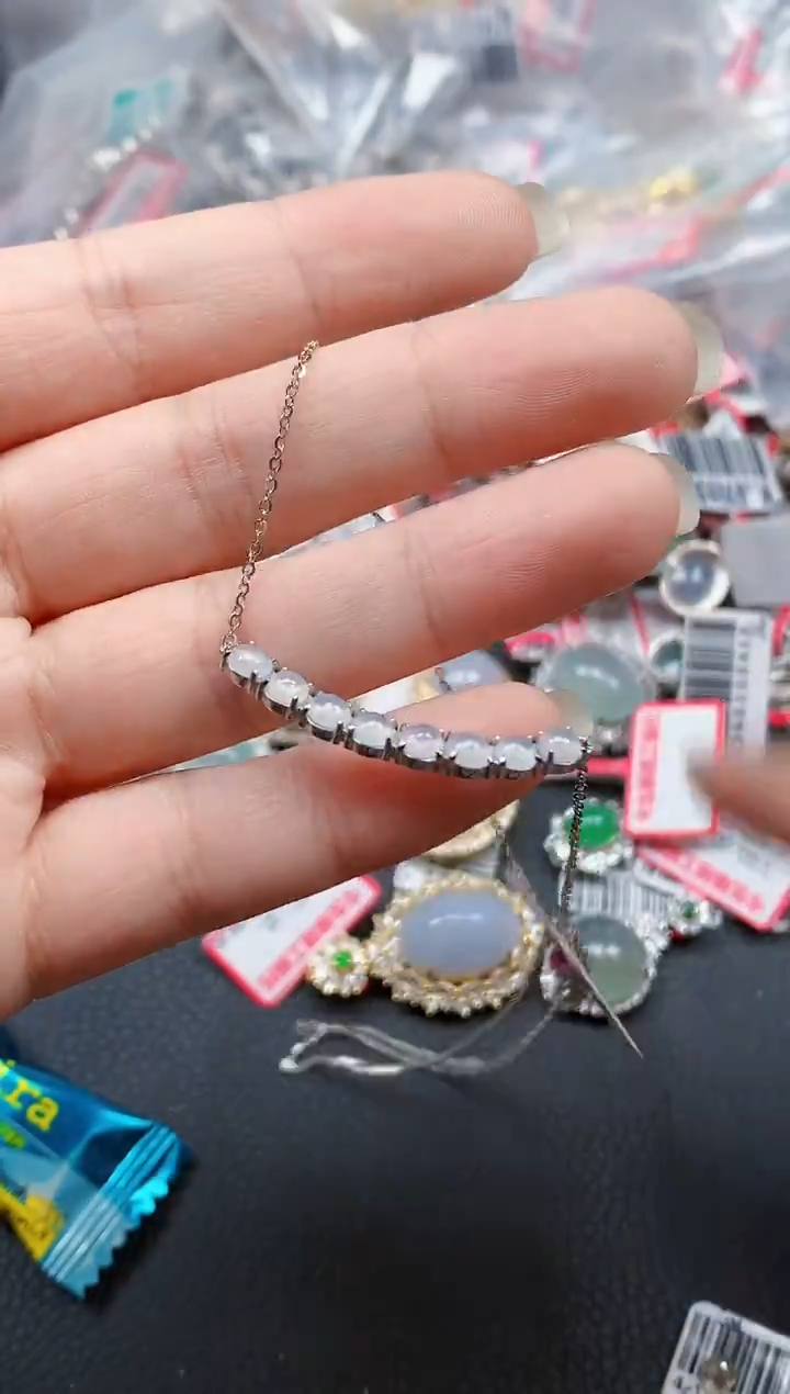 银S925镶嵌戒指翡翠天然A货缅甸翡翠