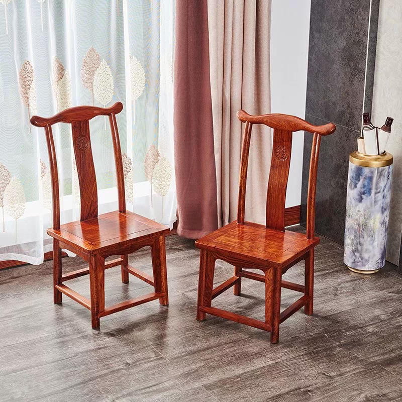 椅子小孩椅新中式家用太师椅餐桌桌椅围椅靠背椅实木椅简约客厅