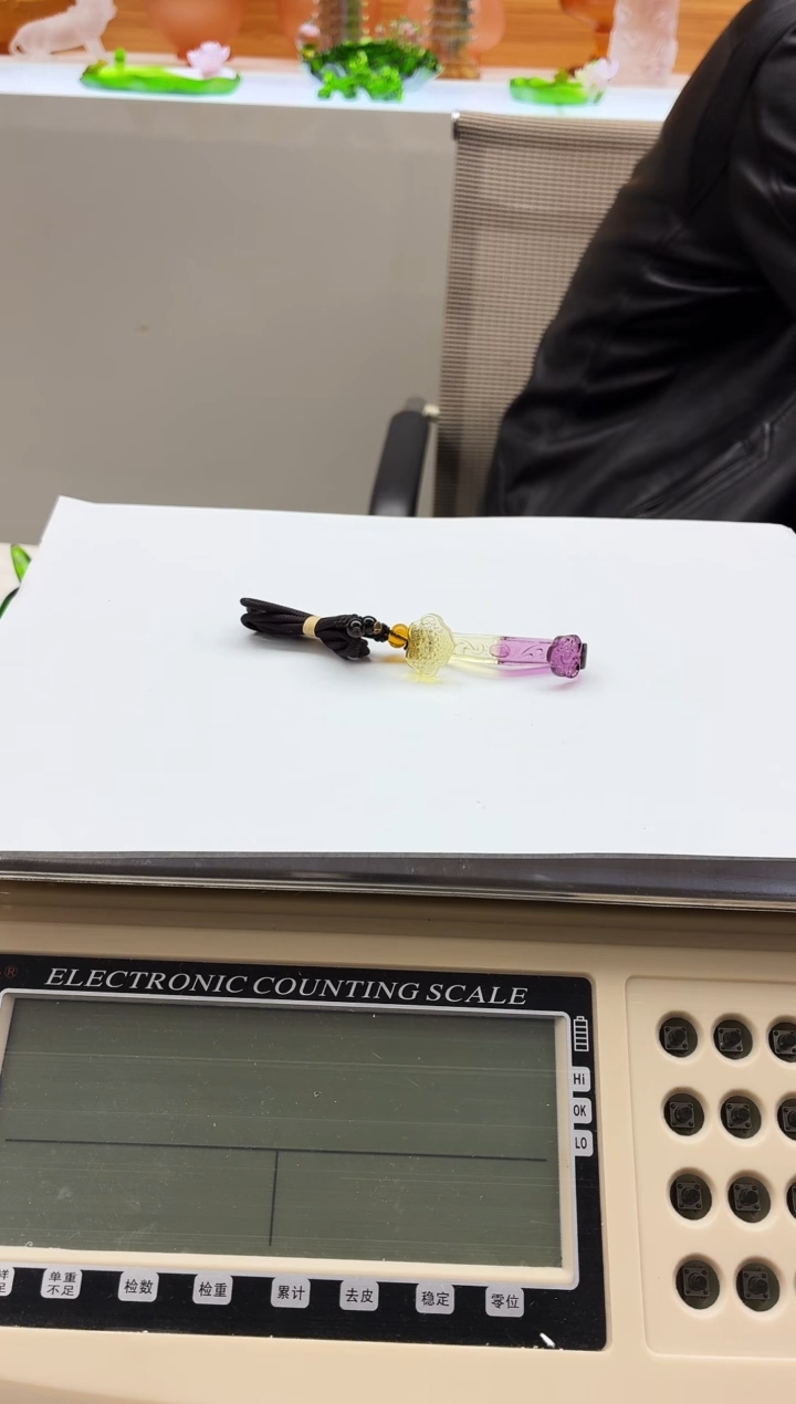 手工艺品琉璃如意毛衣链琥紫色