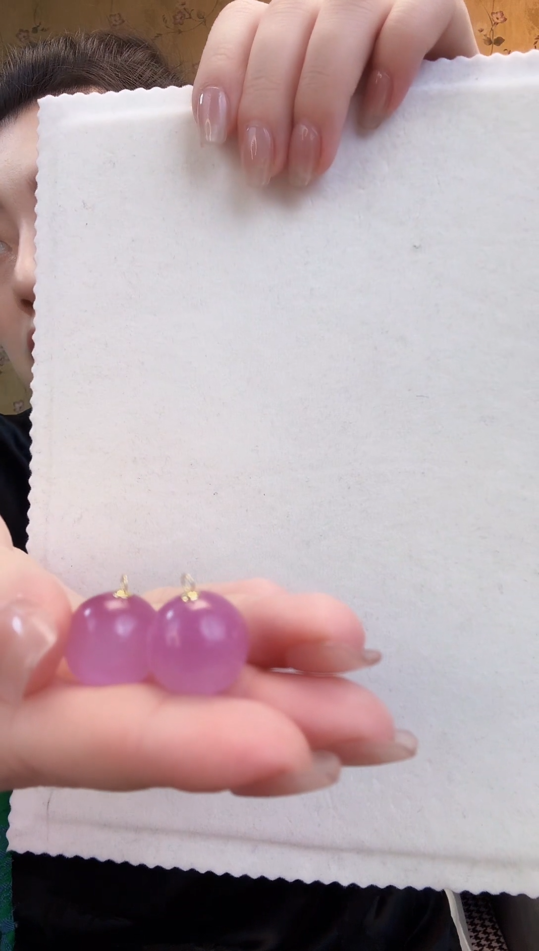 【闪购商品】锂辉石耳饰未镶嵌紫锂辉耳饰约16M