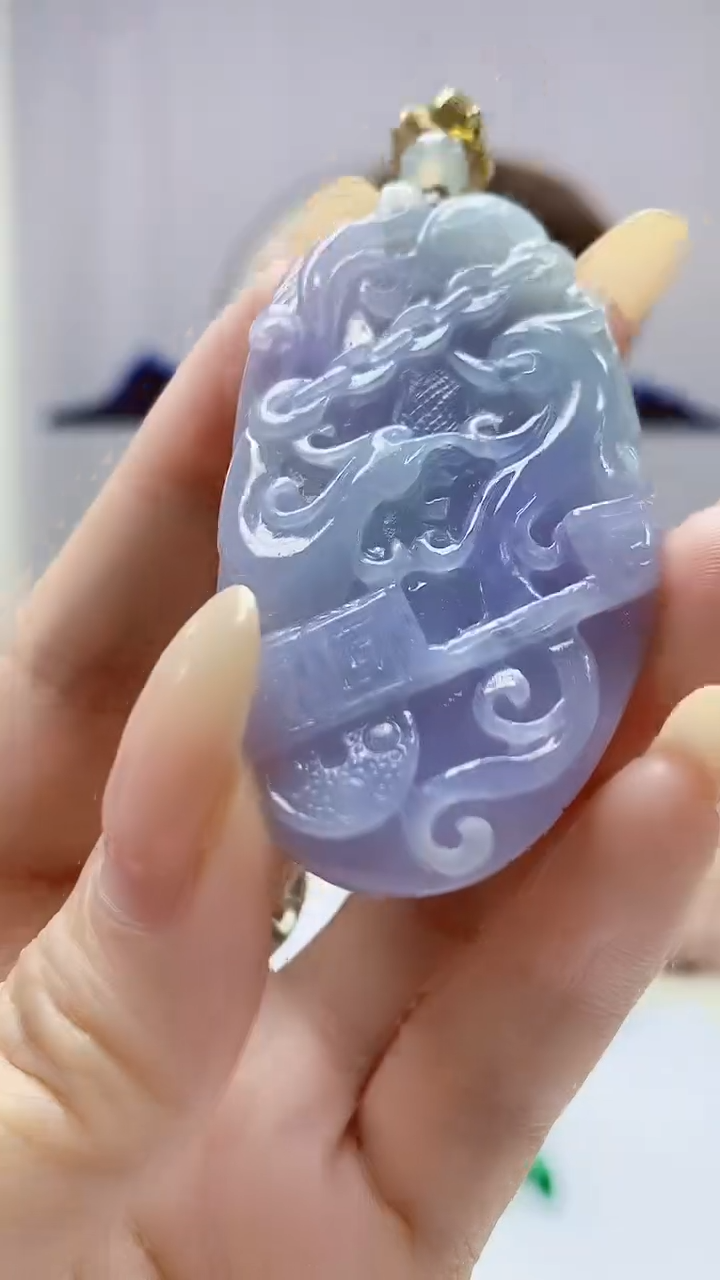 定制翡翠未镶嵌4868DD-毛货挂件147