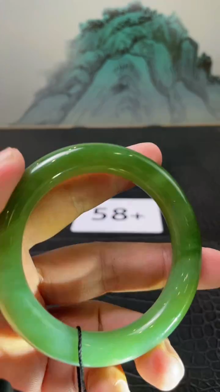未镶嵌手镯和田玉（碧玉）阳*～58+