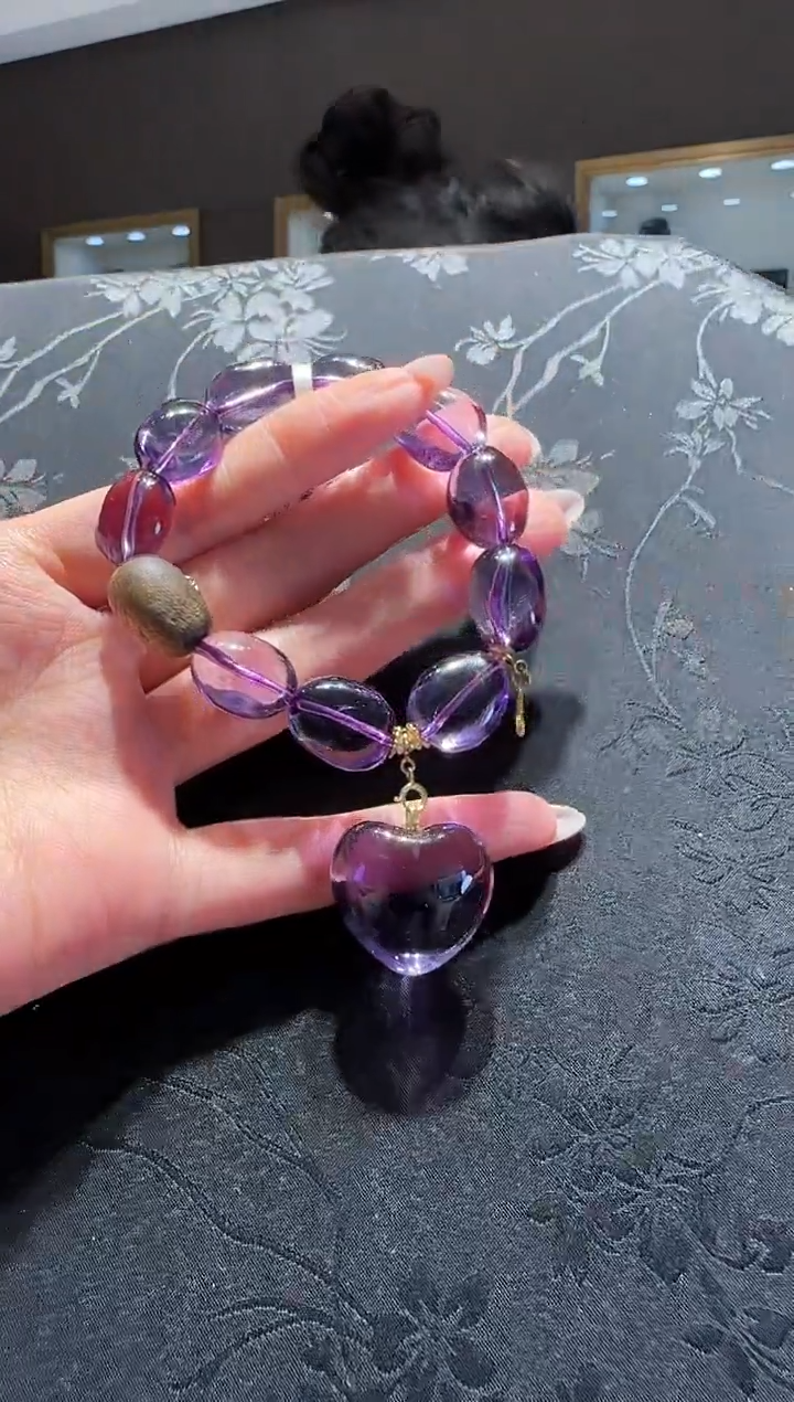 紫晶手串未镶嵌紫水晶手串设计款