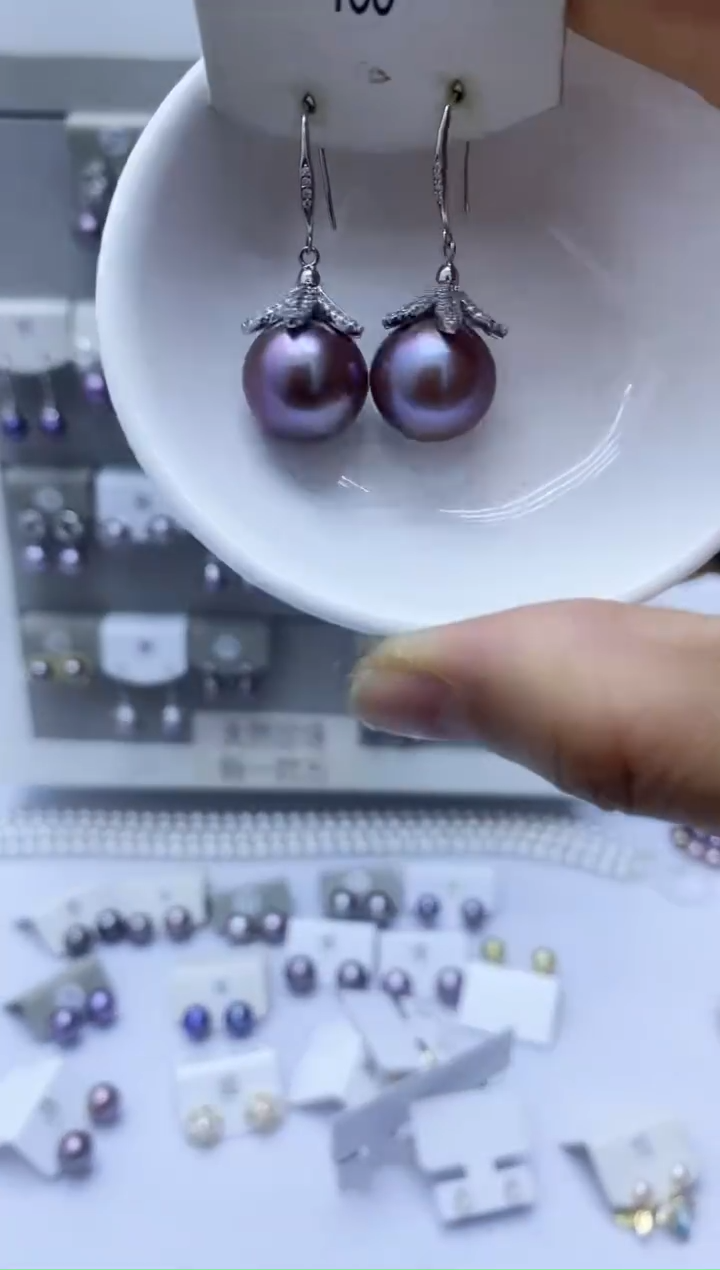 【闪购商品】淡水珍珠耳饰银S925镶嵌155