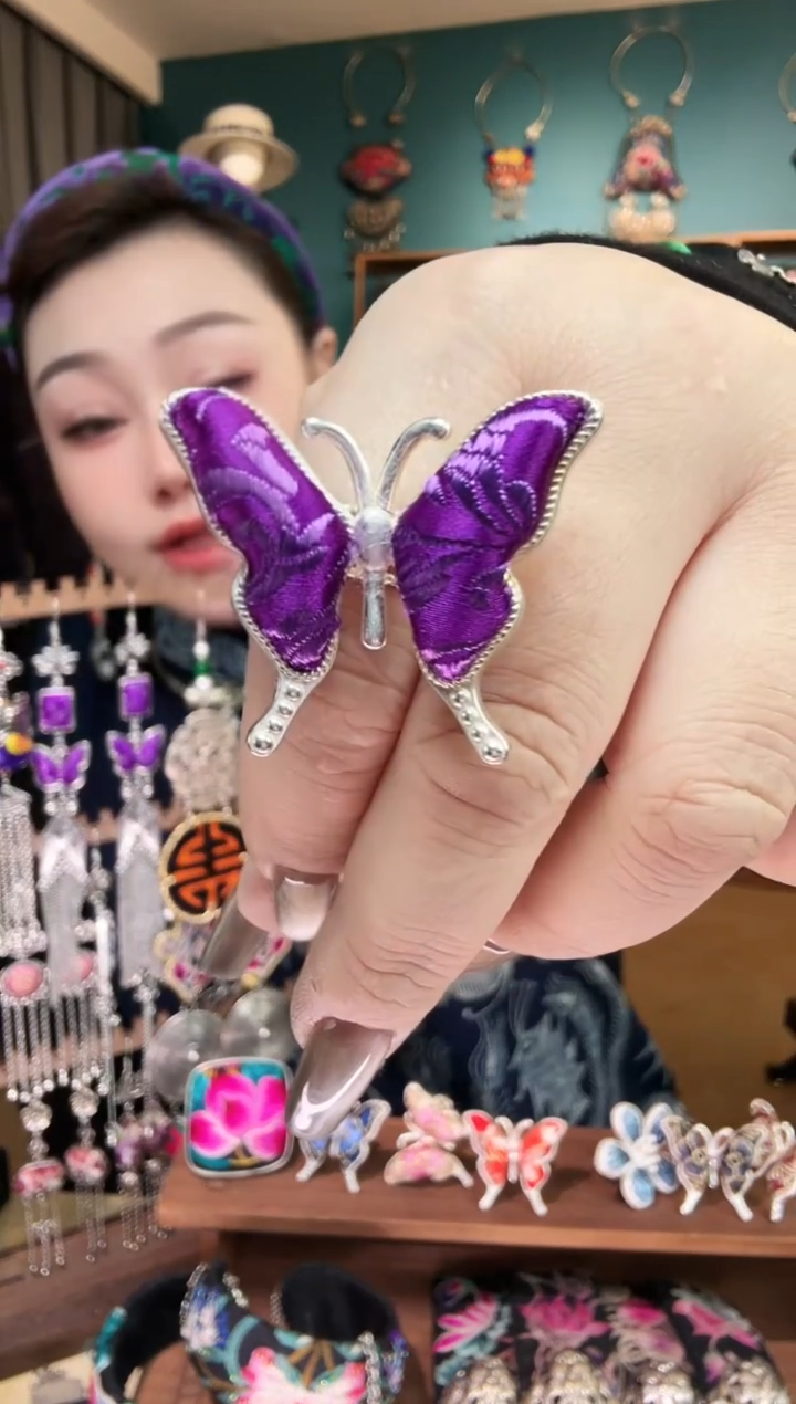 刺绣纯手工民族风刺绣戒指