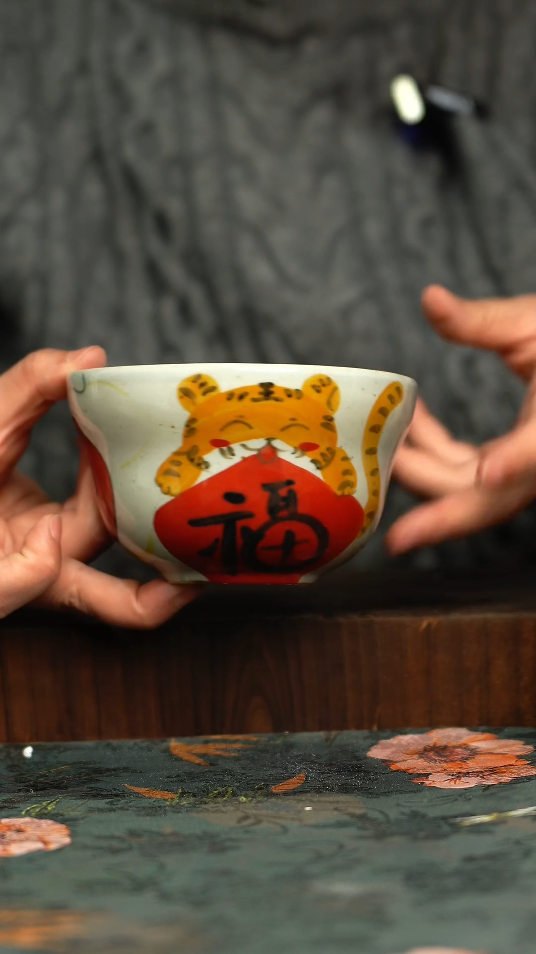 杯釉下彩手工手绘同款陶器