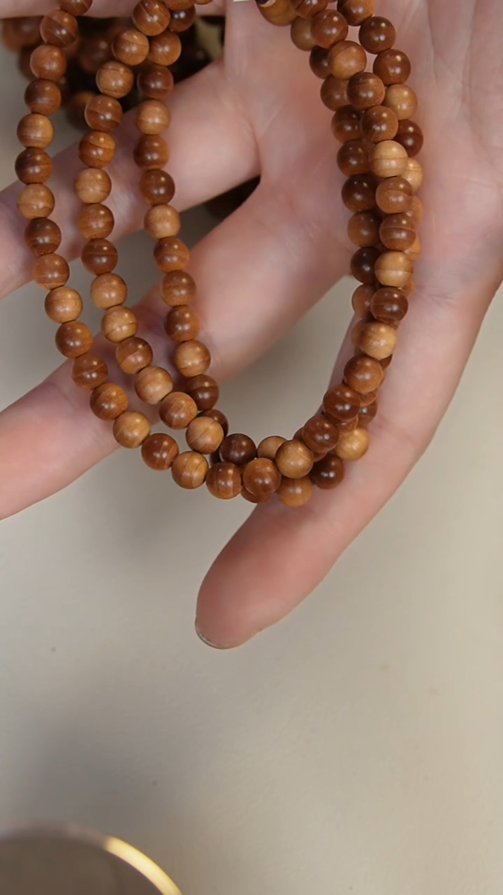 【闪购商品】檀香木手串/手链老山檀香0.6多圈108颗横纹
