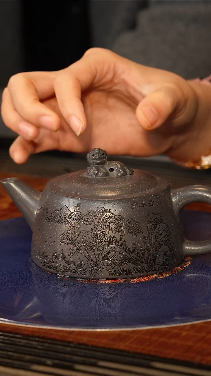 【闪购商品】紫砂茶壶CLQ 金砂天青 祥瑞井栏 