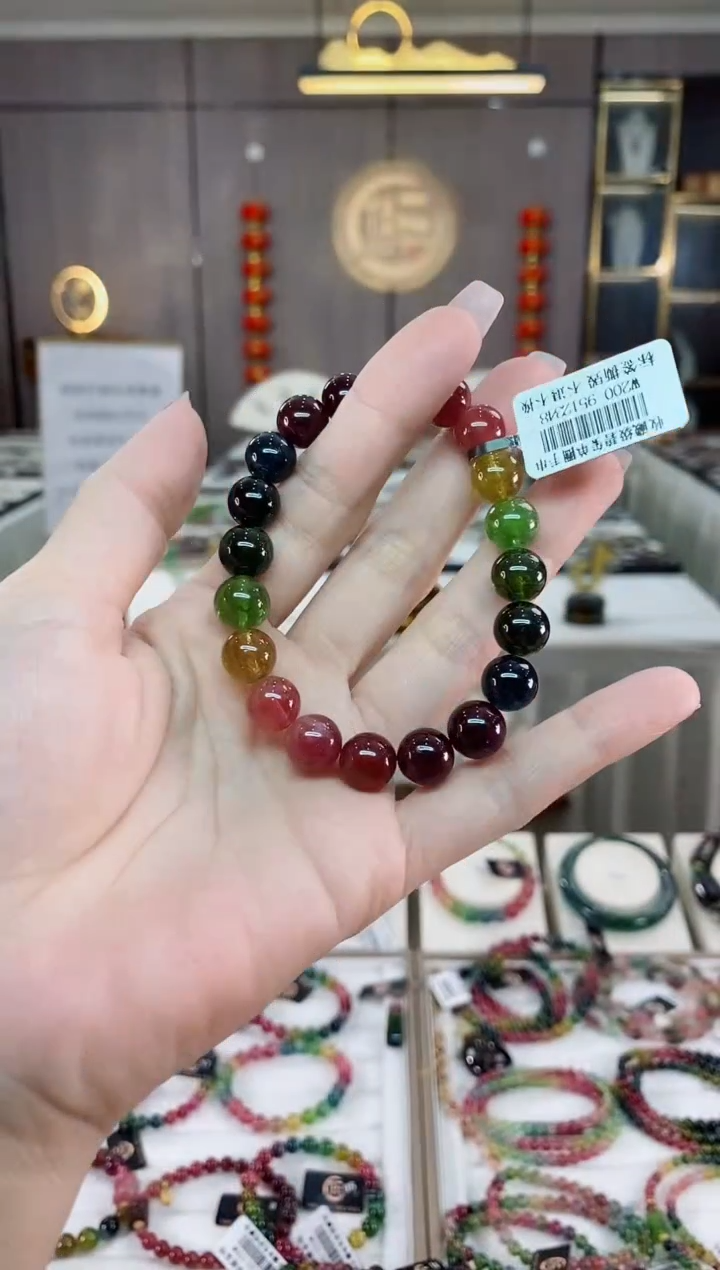 【闪购商品】单圈手串9.5mm+未镶嵌碧玺（多样性发一条）hon