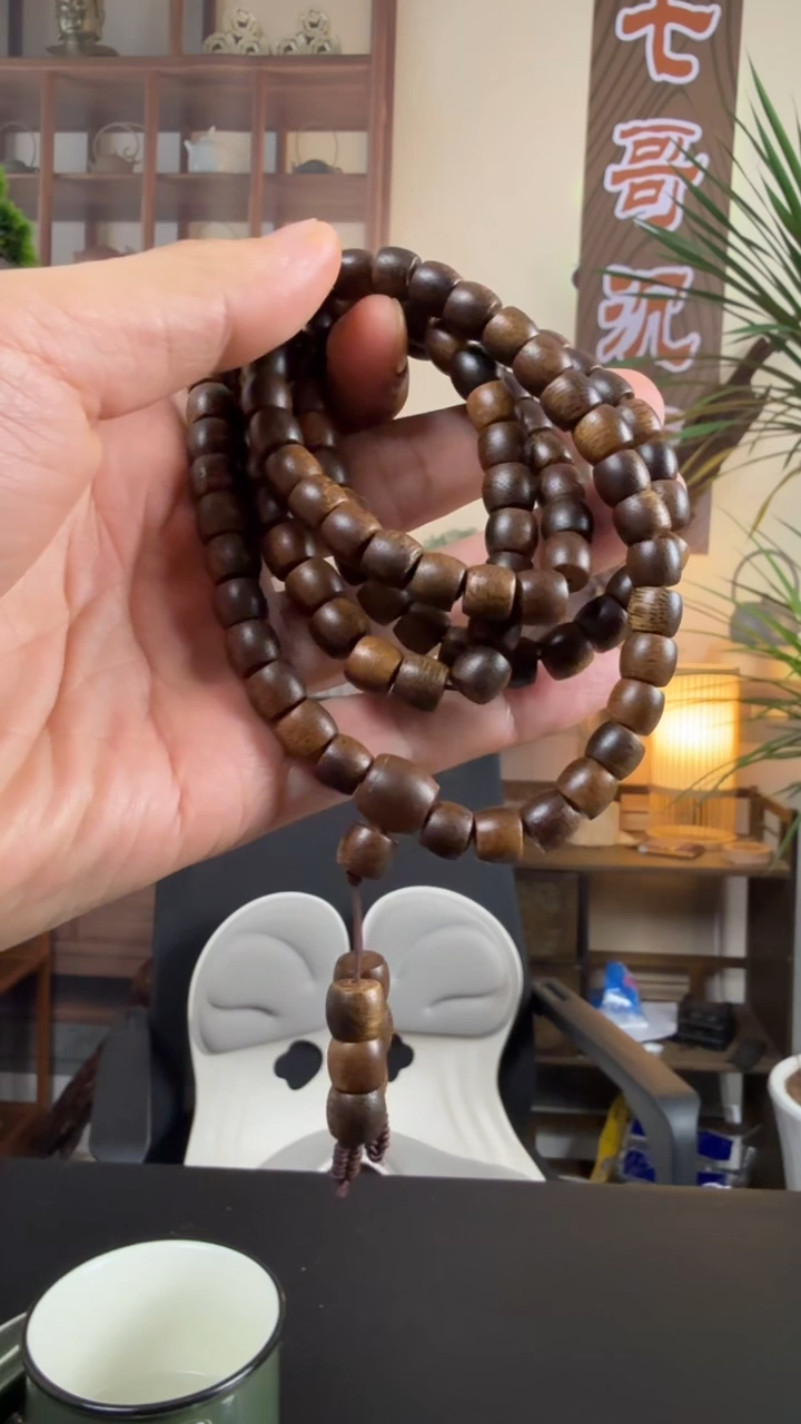 沉香沉香碎屑海南沉香鼓珠多圈+沉香碎屑