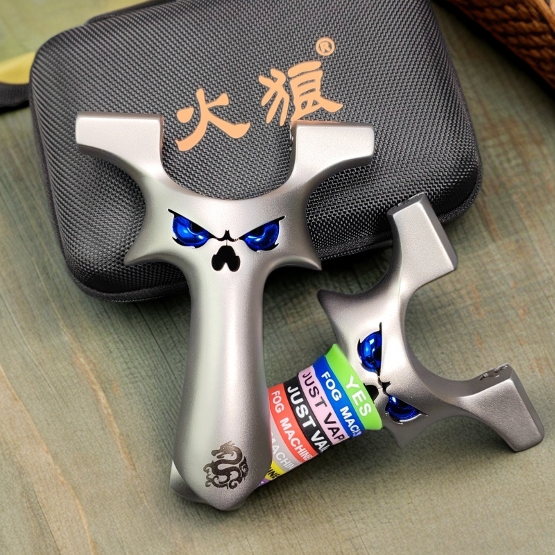 火狼正品恶魔重炮弹弓龙齿钛合金630怪兽手感王户外快压扁皮筋