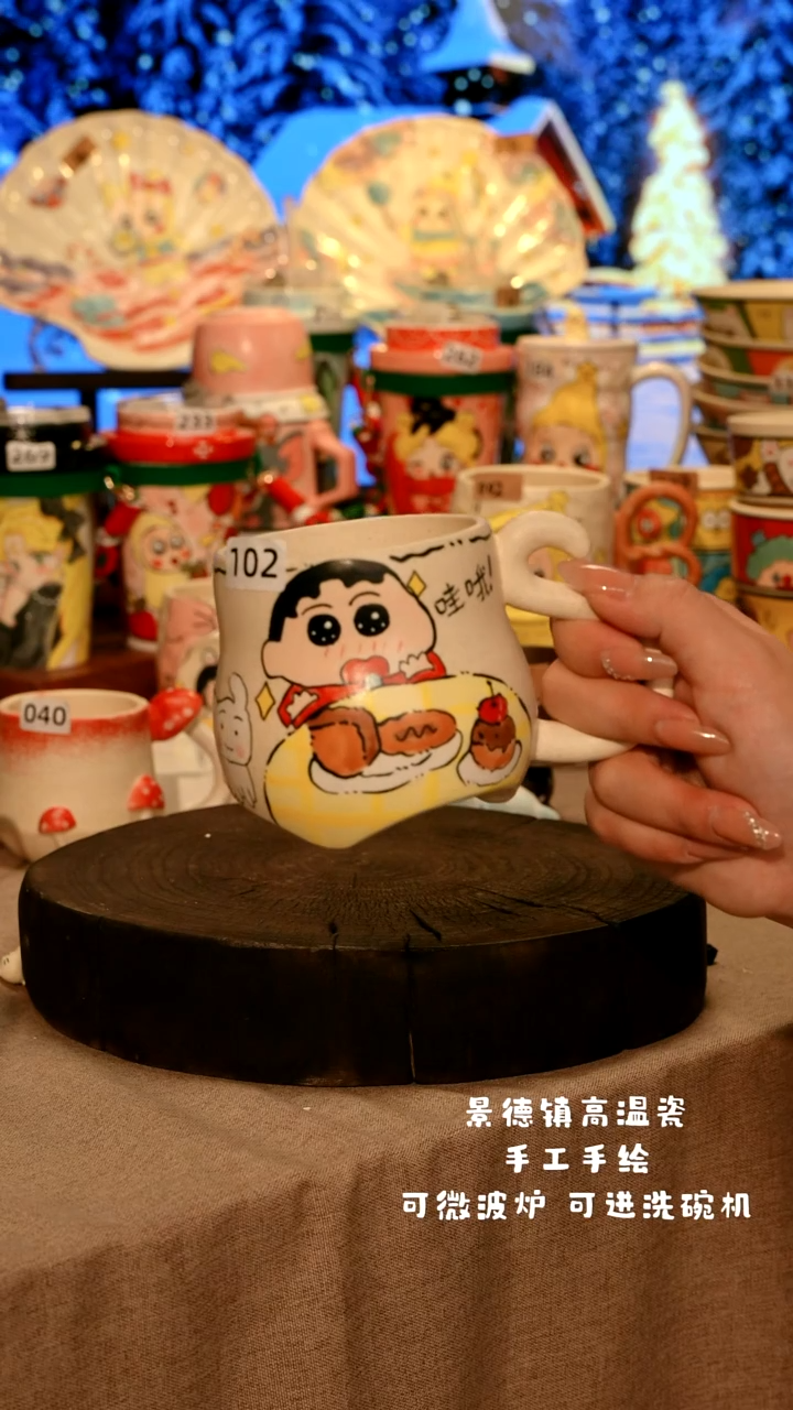 陶瓷102景德镇原创设计师款高温陶瓷手工手绘餐具碗盘子