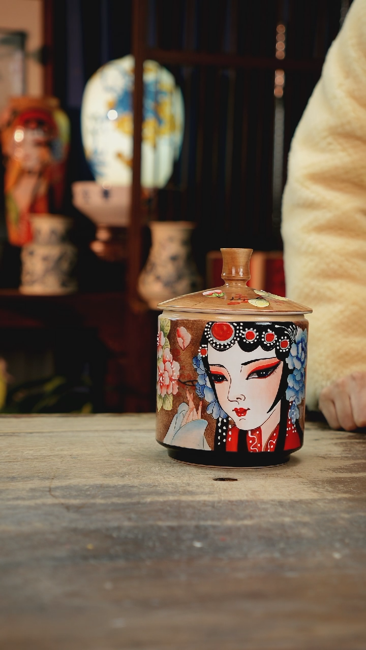 【闪购商品】瓷片景德镇纯手工釉下彩精品花瓶