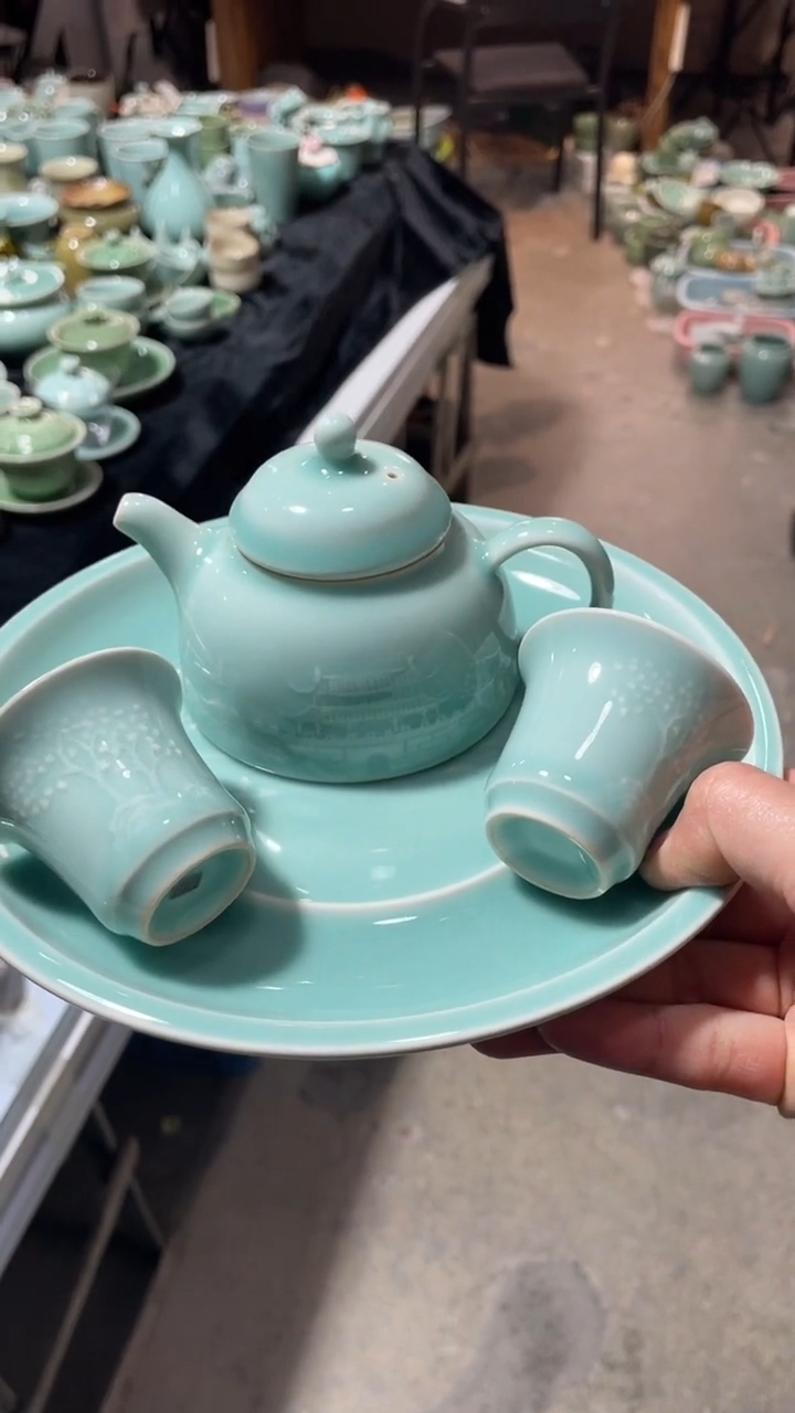 【闪购商品】1壶1壶承2杯 特价福利 微瑕 慧仙青瓷