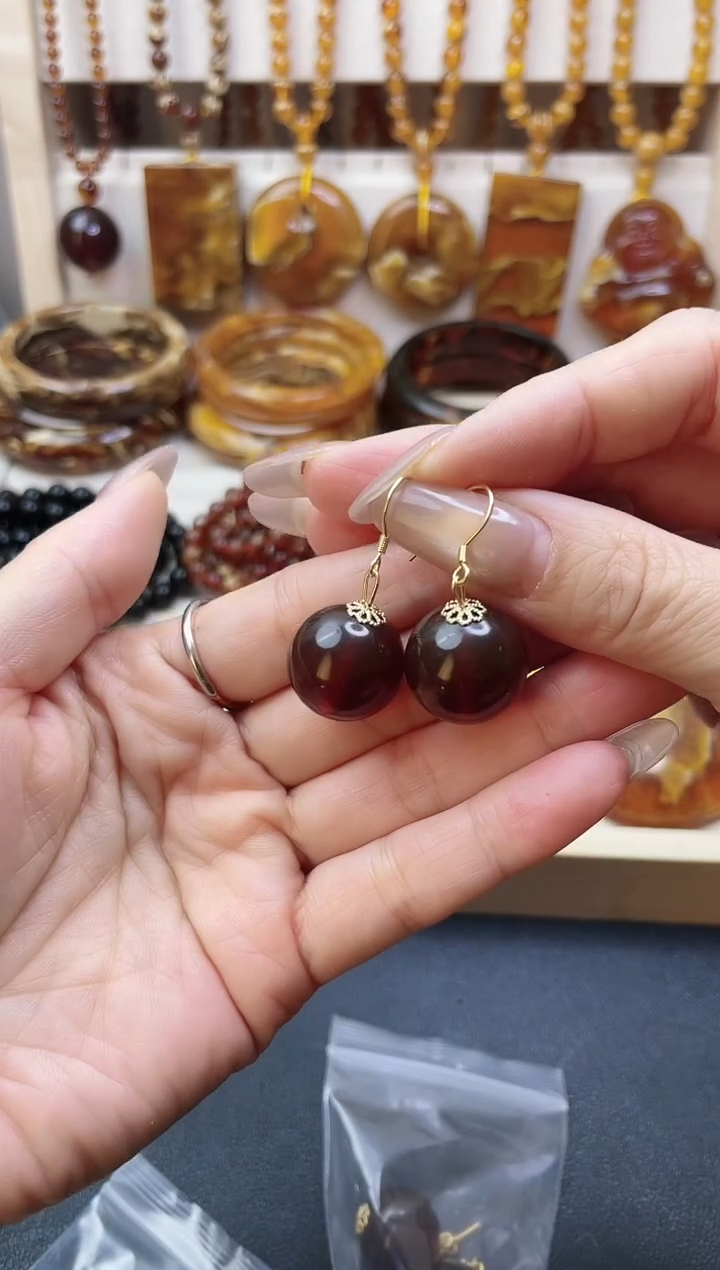 无非金属缅血卡17的耳坠