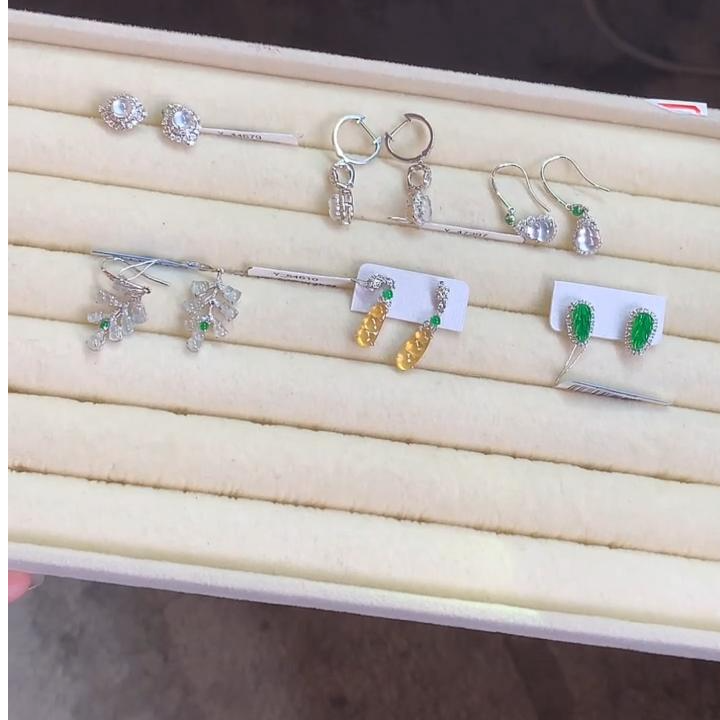 【彩虹盘】翡翠耳饰-18K金-多样性发一件-JY013|CXQ21