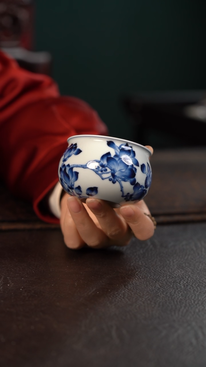 【闪购商品】杯洪印慕明玉兰花布袋杯