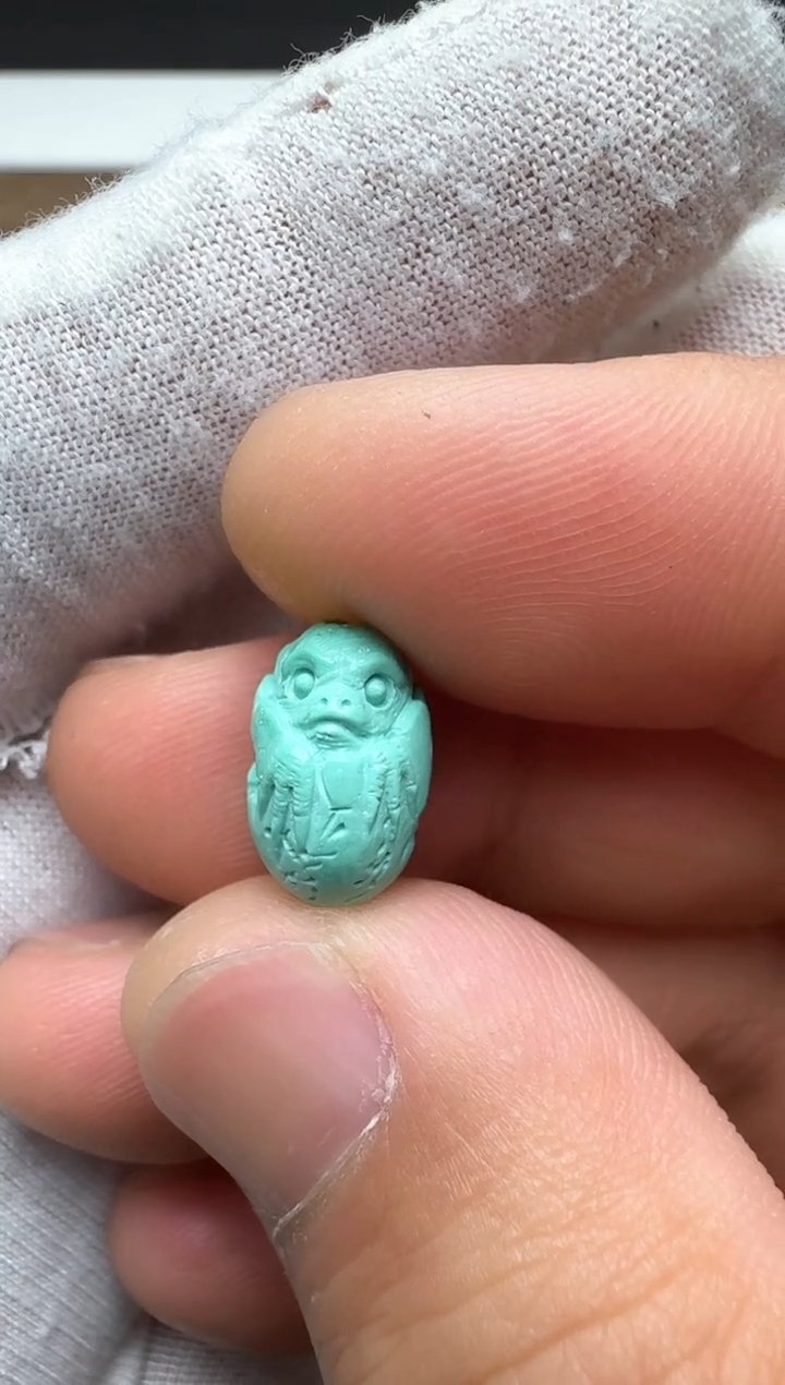 【闪购商品】绿松石恐龙蛋未镶嵌左右8.7前后11高13.8