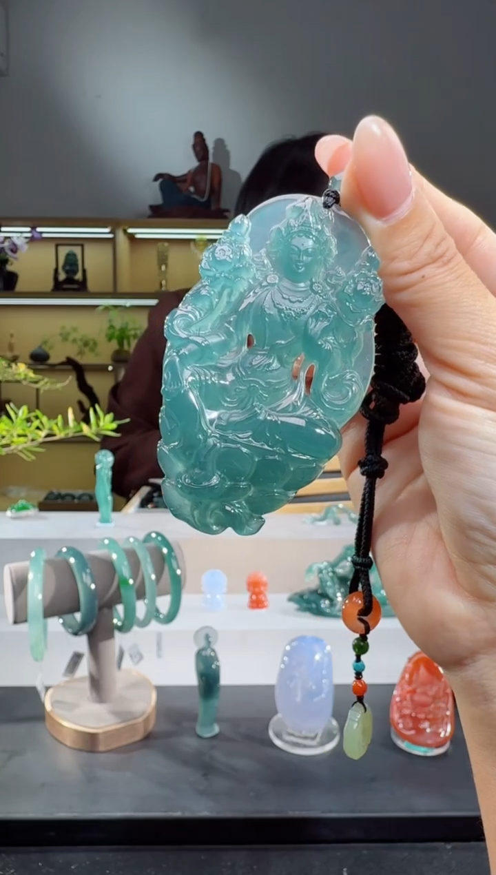 吊坠(不含链)未镶嵌翡翠度母（多样性发其一）