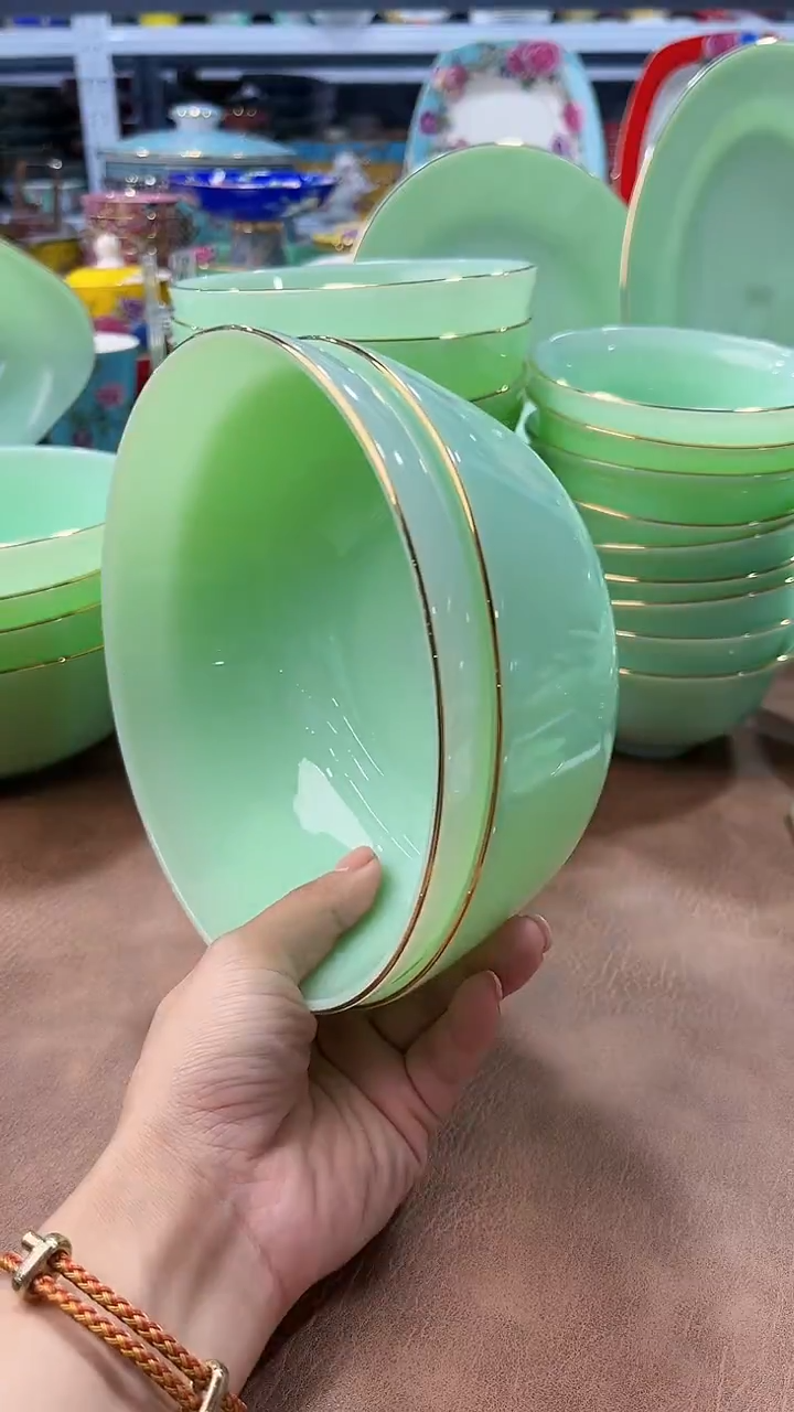 玉瓷 6.5英寸饭碗2个景德镇陶瓷