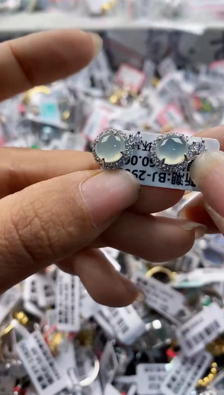 银S925镶嵌戒指翡翠6666----4