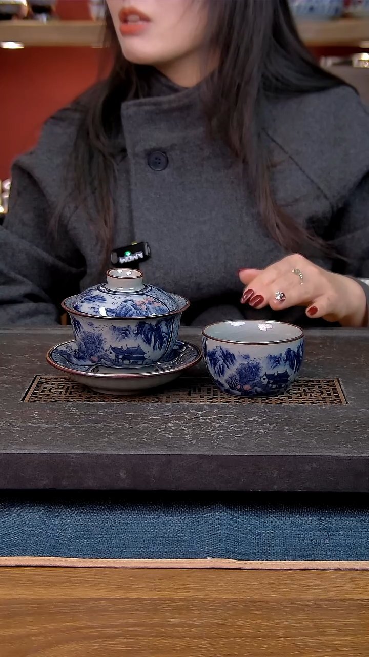 简装家用款2件套 老陶泥开片纹陶瓷茶具
