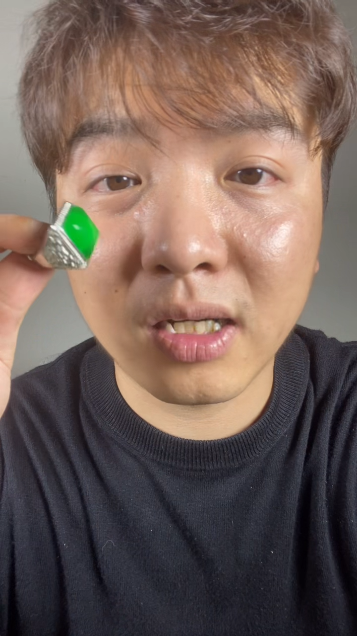 翡翠戒指未镶嵌高端时尚大方戒