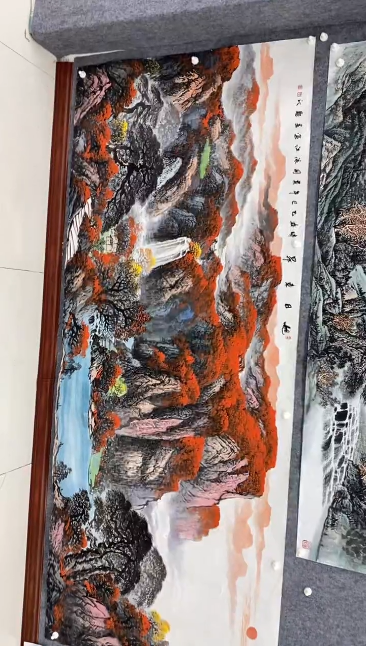 国画王*峰沈泳江 手绘 小八尺240*100