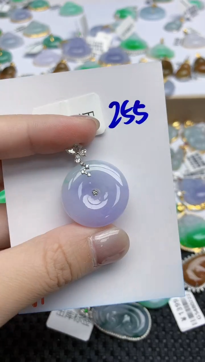 【闪购商品】翡翠颈饰18K金镶嵌天然翡翠A货