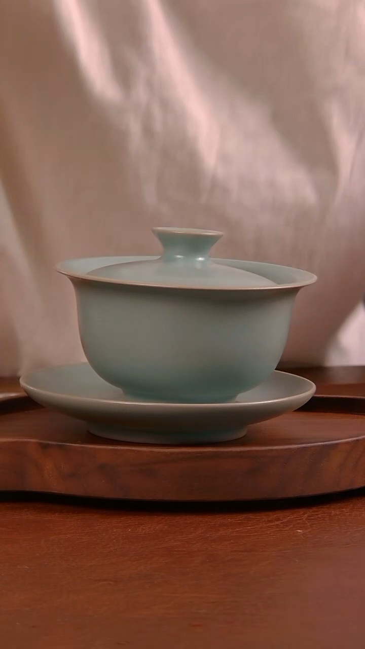 瓷片4194号元宝三才      马