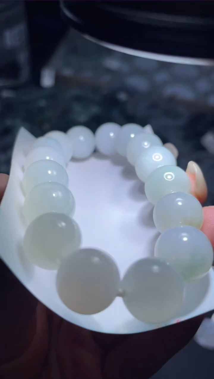 【闪购商品】定制翡翠未镶嵌天然缅甸A货翡翠手串74