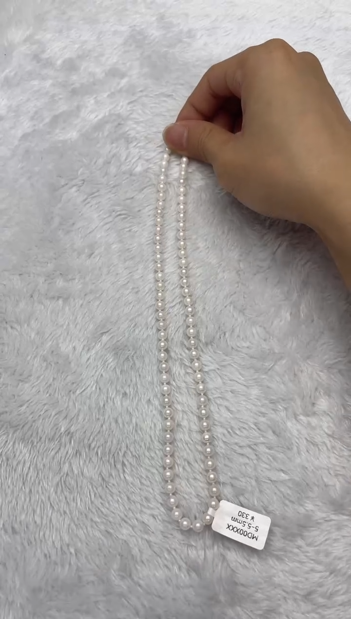 海水珍珠银S925镶嵌项链AK5-5.5mm（多样性发一）