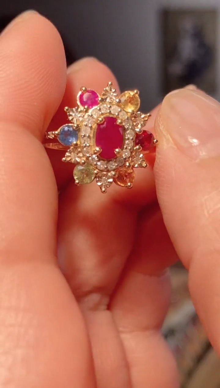 未镶嵌戒指红宝石天然无烧红宝石戒指