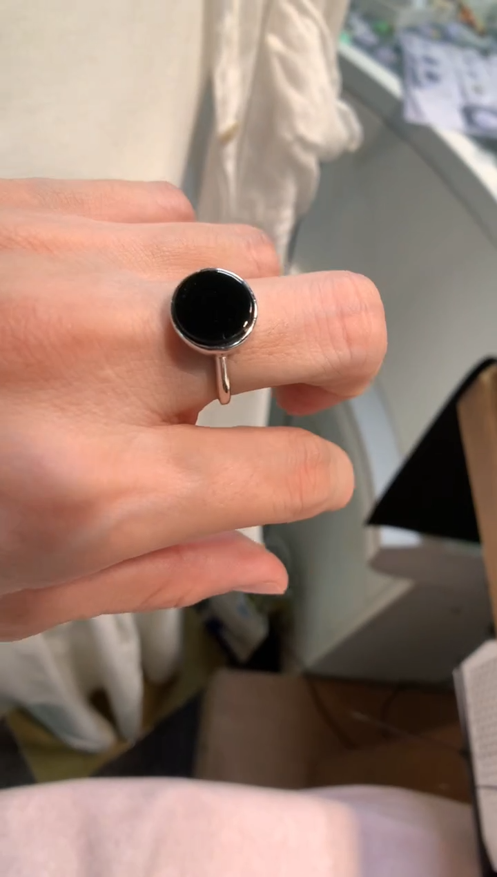 银S925镶嵌戒指翡翠戒指