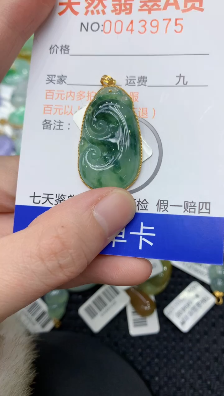 【闪购商品】翡翠颈饰18K金镶嵌11111111