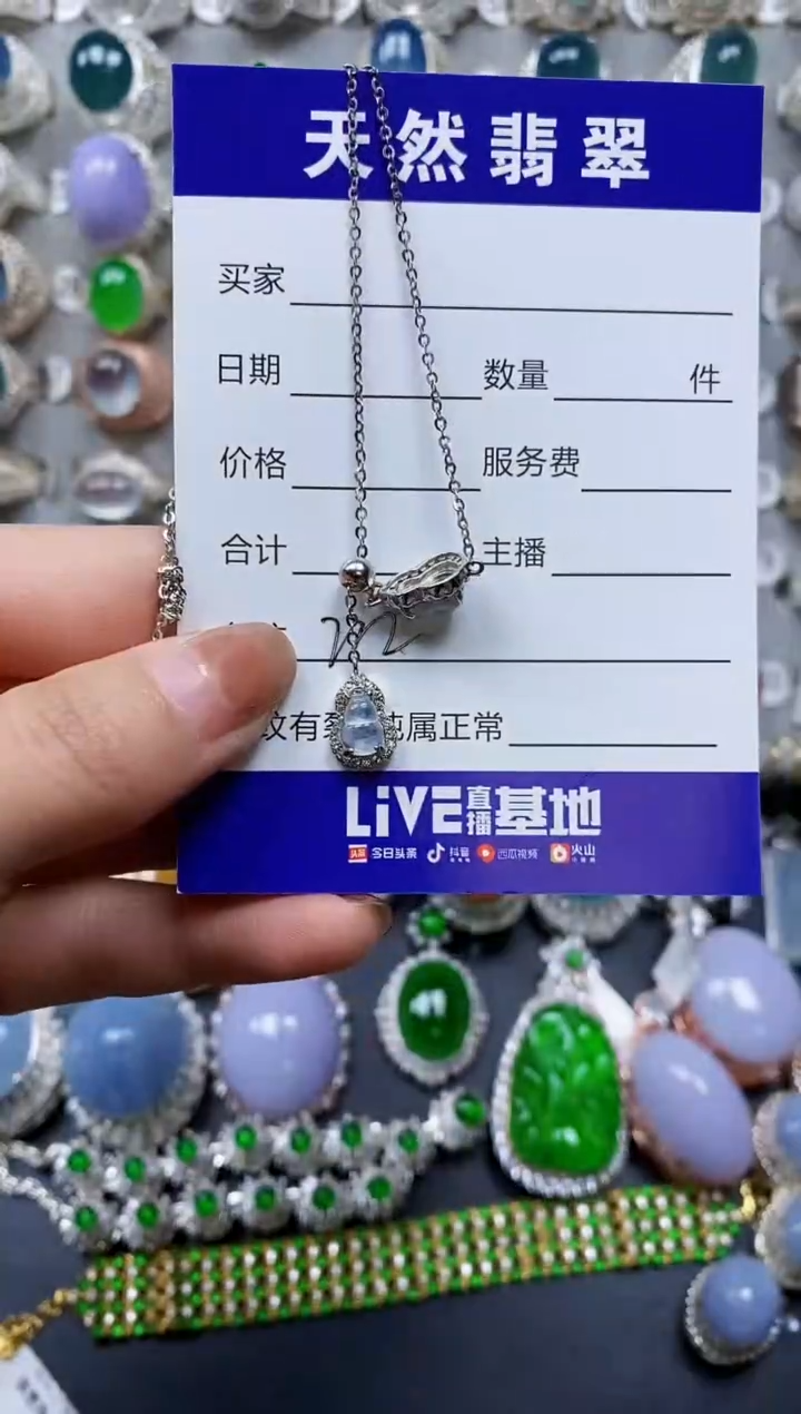 【闪购商品】翡翠颈饰银S925镶嵌0222